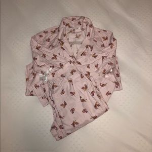 PRICE DROP! NWT Victoria’s Secret Pink Fox Print PJ Set XS